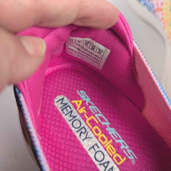 Skechers Tie Dye Multicolor Ultra Flex Air Cooled Memory Foam Slip On Sneaker 11 - Picture 8 of 8